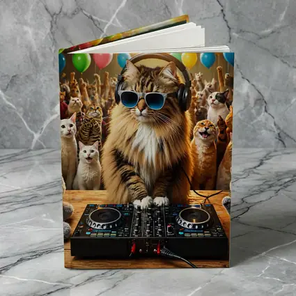 Norwegian Forest Cat DJ Party Balloons