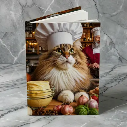 Norwegian Forest Cat Chef Cozy Kitchen