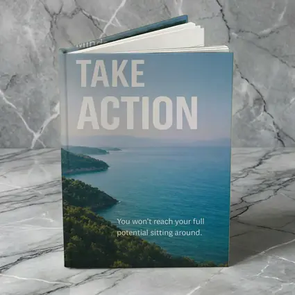 Take Action Mindset Quote Coastal Ocean View