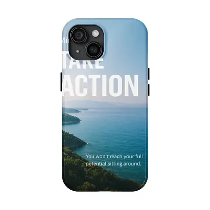 Take Action Mindset Quote Coastal Ocean View