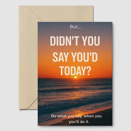 Discipline Quote Sunset Ocean Beach Art