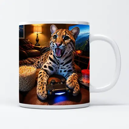 Ocelot Gaming Controller Cozy Living Room
