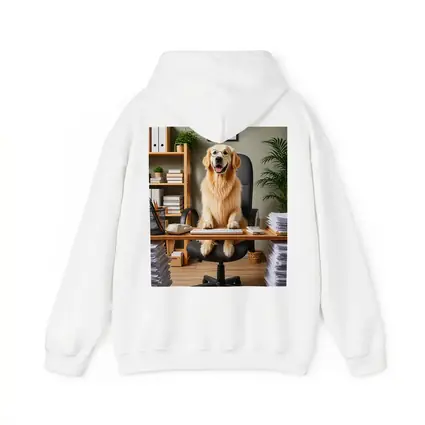 Golden Retriever Boss At Office Desk