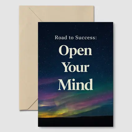 Open Your Mind Road to Success Quote