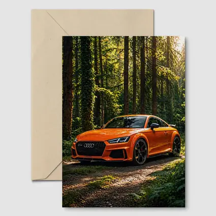 Audi TT RS Orange Forest Sunlight