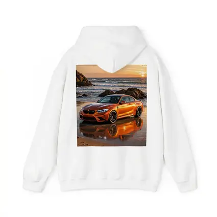 BMW M2 Orange Coupe Beach Sunset