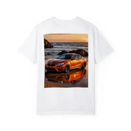 BMW M2 Orange Coupe Beach Sunset