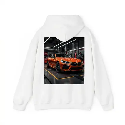 BMW M8 Orange Coupe Auto Service Garage