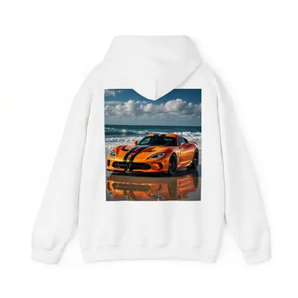 Dodge Viper Orange Black Stripes Beach