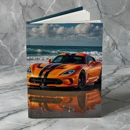 Dodge Viper Orange Black Stripes Beach