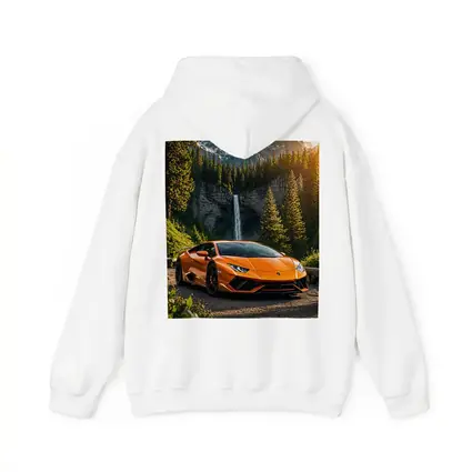 Orange Lamborghini Huracan Mountain Waterfall Forest