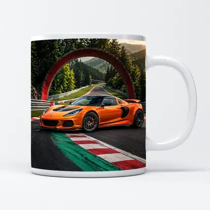 Lotus Exige Orange On Race Track