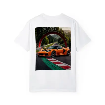 Lotus Exige Orange On Race Track