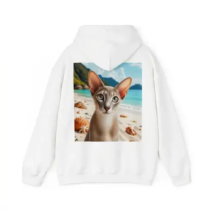 Oriental Shorthair Cat on Tropical Beach