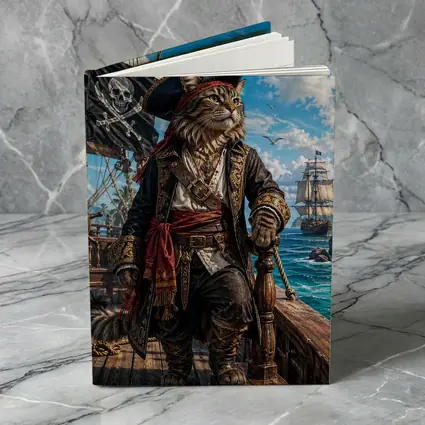 Pirate Cat Captain On Caribbean Ship