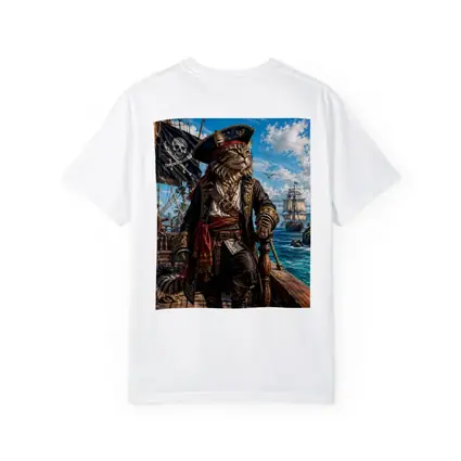 Pirate Cat Captain On Caribbean Ship