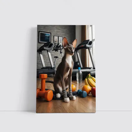 Oriental Shorthair Cat Gym Fitness Setting