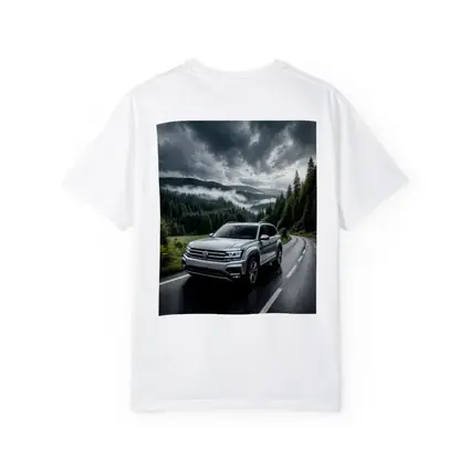 Volkswagen Atlas SUV Stormy Forest Road Drive