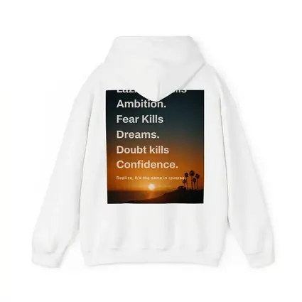 Laziness Fear Doubt Motivational Sunset Quote Art