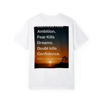 Laziness Fear Doubt Motivational Sunset Quote Art