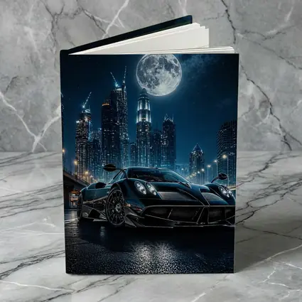 Pagani Huayra Black Supercar City Night