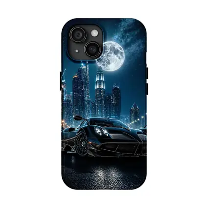 Pagani Huayra Black Supercar City Night