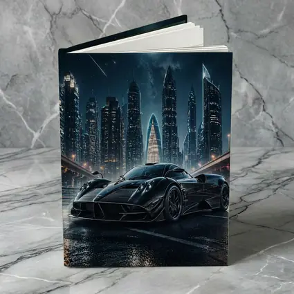 Pagani Huayra Black Supercar City Night