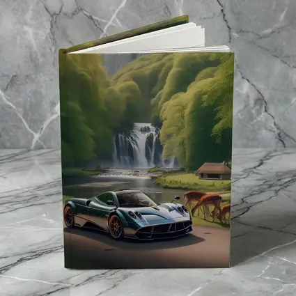 Pagani Huayra Supercar Near Waterfall Deer