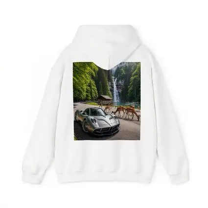 Pagani Huayra Silver Supercar Waterfall Forest