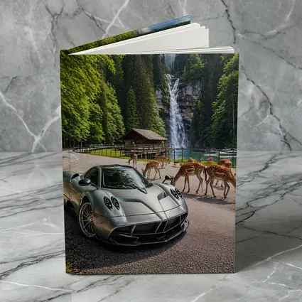 Pagani Huayra Silver Supercar Waterfall Forest