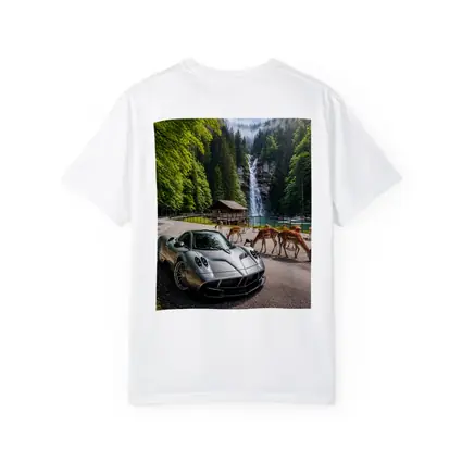 Pagani Huayra Silver Supercar Waterfall Forest