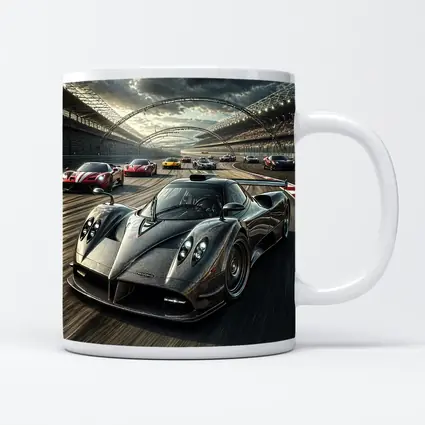 Pagani Zonda Racing on Track Dramatic Sky