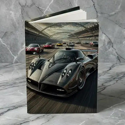 Pagani Zonda Racing on Track Dramatic Sky