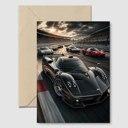 Pagani Zonda Racing on Track Sunset