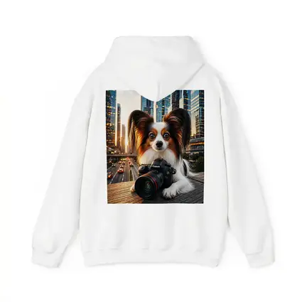 Papillon Dog Canon Camera City Skyline