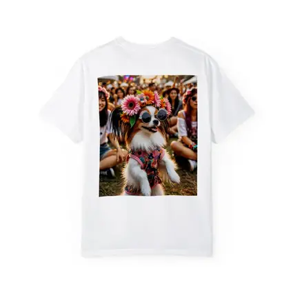 Papillon Dog Flower Crown Music Festival
