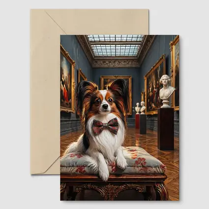 Papillon Dog Wearing Bow Tie Art Gallery