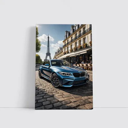 BMW M2 Parked on Paris Cobblestone Street