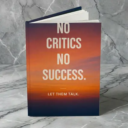 No Critics No Success Sunset Sky Quote