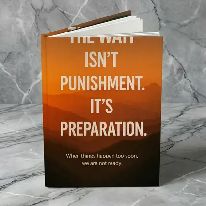 The Wait Is Preparation Motivational Mountain Sunset