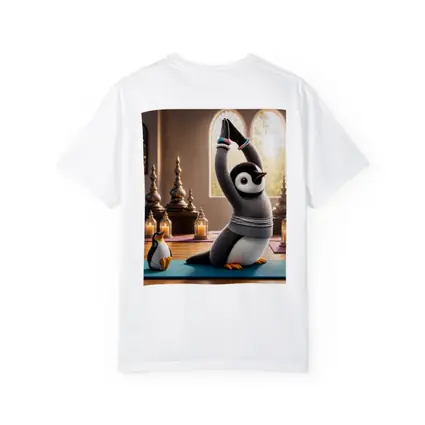 Cute Penguin Doing Yoga Candlelit Studio