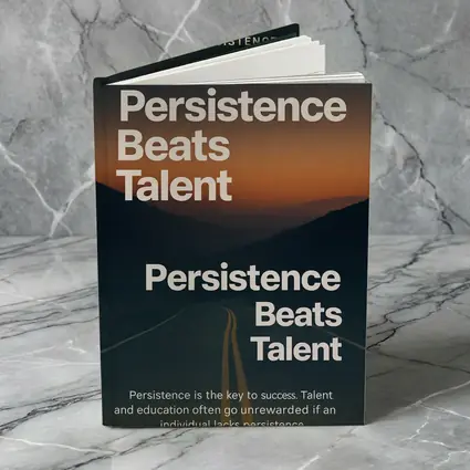 Persistence Beats Talent Motivational Road Quote