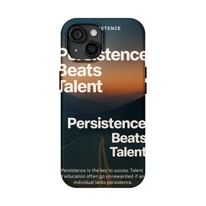Persistence Beats Talent Motivational Road Quote