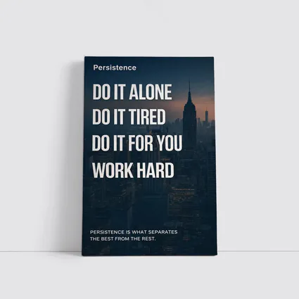 Persistence Hard Work Quote City Night