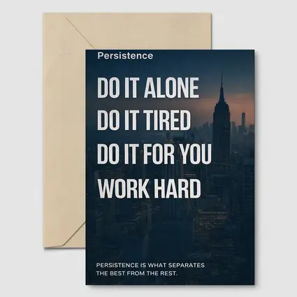 Persistence Hard Work Quote City Night