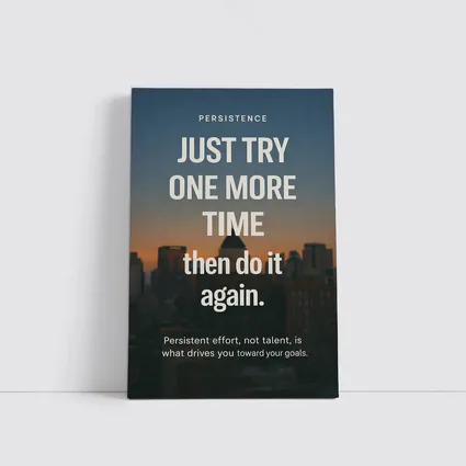 Persistence Motivation Quote City Skyline