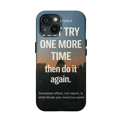 Persistence Motivation Quote City Skyline