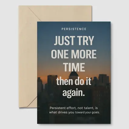 Persistence Motivation Quote City Skyline