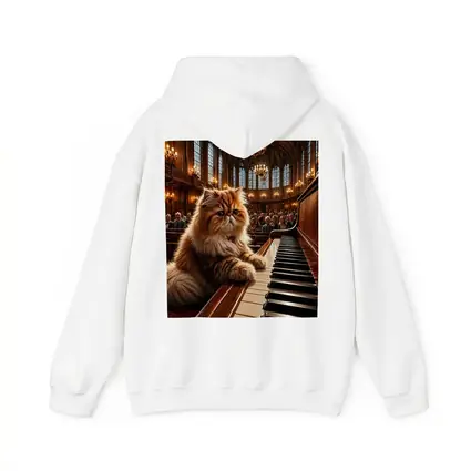 Persian Cat Playing Piano Concert Hall
