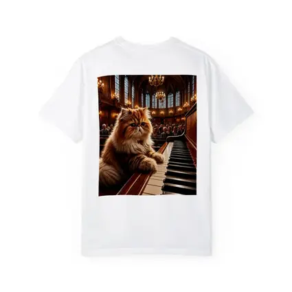 Persian Cat Playing Piano Concert Hall